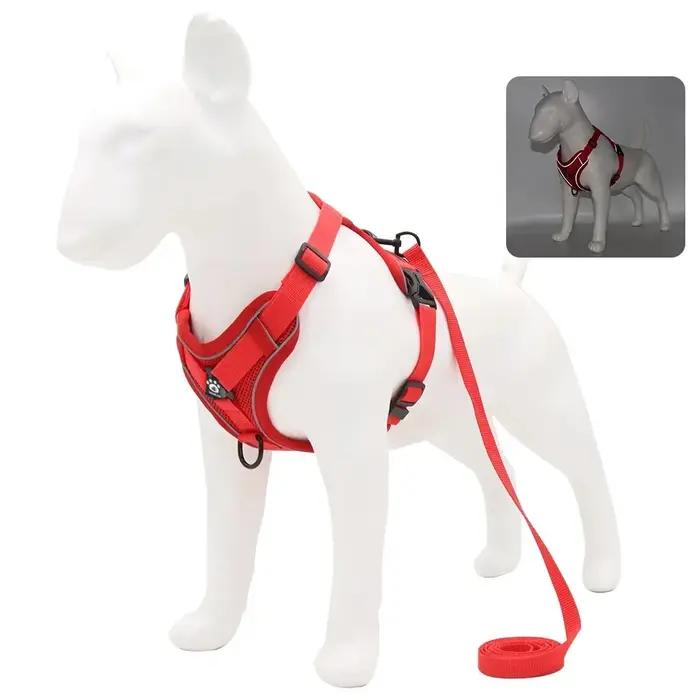 Harnais pour chien avec laisse de Traction de 1,5 m, ensemble sans traction, sangle de gilet pour ch
