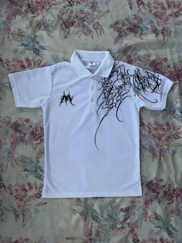 T-shirt polo à manches courtes pour hommes européens et américains, personnalisé avec un motif de lèvres, doux et respirant, décontracté pour l'extérieur