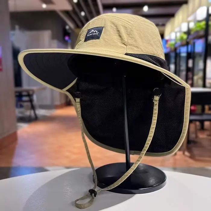 Casquette Panama unisexe large bord imperméable séchage rapide visière extérieure chapeau de soleil protection uv toutes saisonsextérieuractivitésjournéesensoleillées