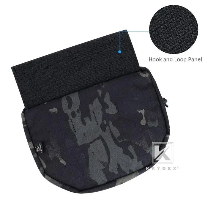 Poche drop dump tactique KRYDEX 500D pour gilet de chasse - Organisateur avant pour porteur de plaques