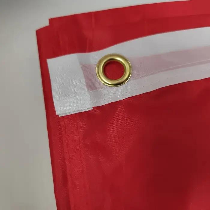 Drapeau National Tunisien 90x150cm Polyester Étoile Rouge Croissant Décoration Patio Balcon Occasion Spéciale