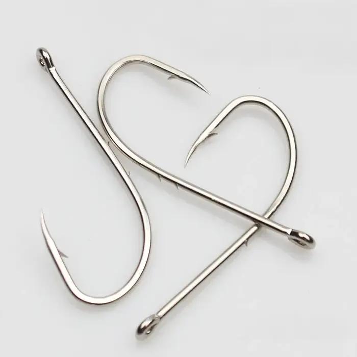50pcs hameçon de pêche à tige longue 1 # -12 # Boîte de matériel de pêche avec appâts étroits, en