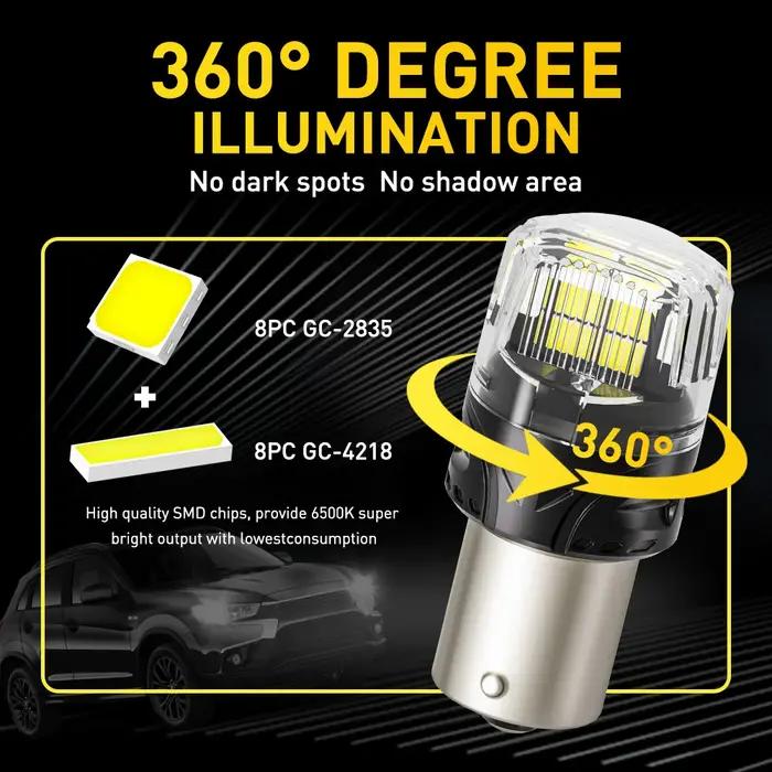AUXITO 2X P21W BA15S 1156 7440 7443 ampoule LED T20 7506 BAY15D 1157 P21/5W ampoule LED DRL Position