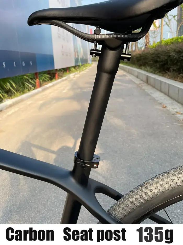 ELITAONE - Tige de selle de vélo entièrement en fibre de carbone - VTT / Vélo de route - 135g - Ultr