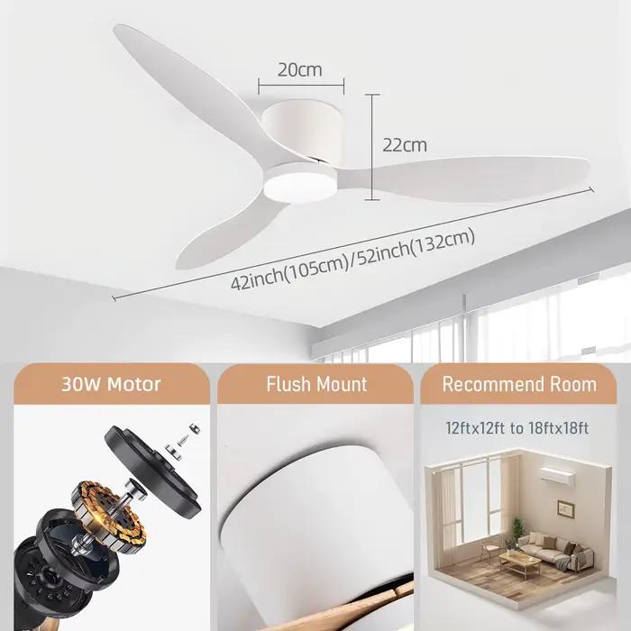 IRALAN ventilateur de plafond moderne avec lumière LED moteur à courant continu grand Volume d'air t
