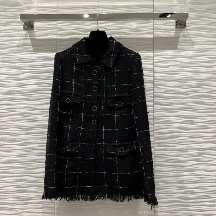 Veste en tweed à carreaux pour femmes
