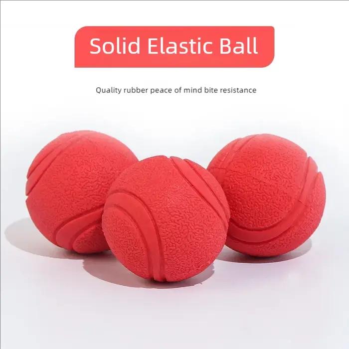 Balle en caoutchouc résistante pour chiens rouge pour chiots et grands chiens occasions de jeu et cadeaux pour animaux de compagnie