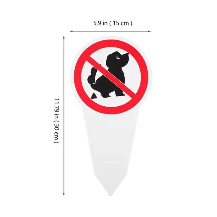 Panneau en plastique « Pas de crottes de chien », panneau d'avertissement anti-crottes pour jardin, piquet de jardin, imperméable pour l'extérieur, pour les propriétaires d'animaux, pour éviter la pol