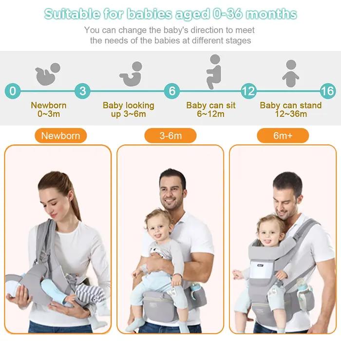 Porte-bébé ergonomique pour bébé, tabouret de taille multifonctionnel pour nouveau-né à tout-petit,