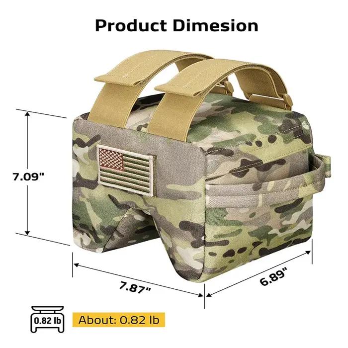 Sac de tir rembourré support de tir sac de compression avant arrière chasse stand de tir sports plein air unisexe