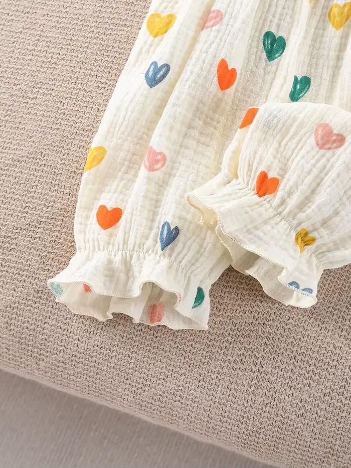 Combinaison d'été 2026 pour bébé fille 0-24 mois, motif floral tulipe, avec bretelles + chapeau, sty