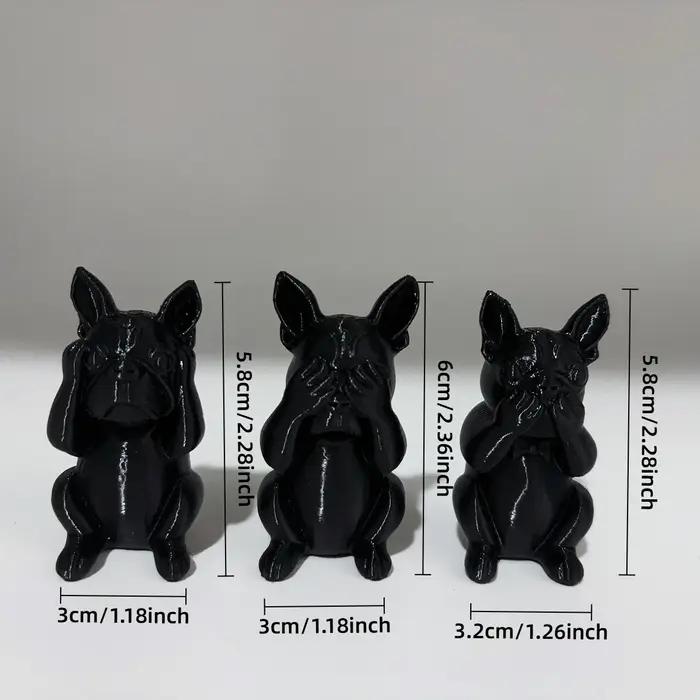 Statue de bouledogue français