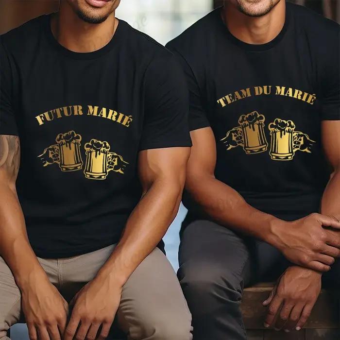 T-shirt pour homme, équipe du marié français Evg