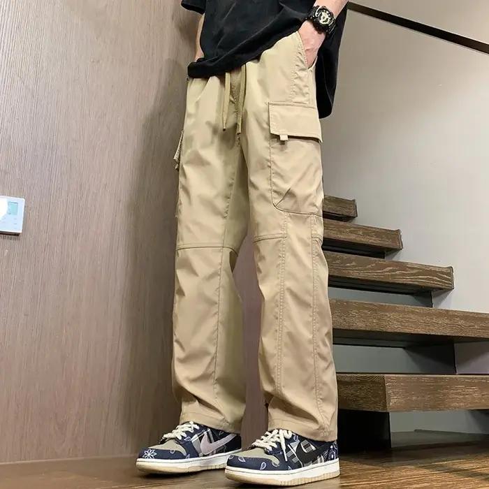 Vêtements de travail de marque de mode américaine pantalons décontractés pour hommes printemps et automne 2025 nouveau pantalon de sport droit ample pour l'extérieur