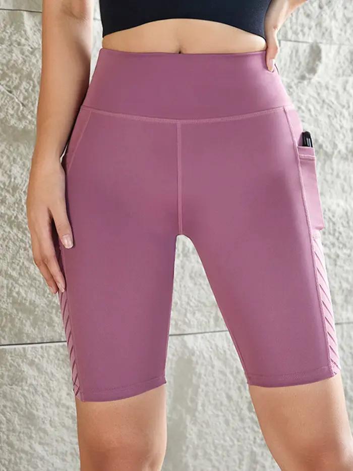 Short de Yoga pour femmes, longueur aux genoux, pantalon de Fitness, taille haute, levage des hanche