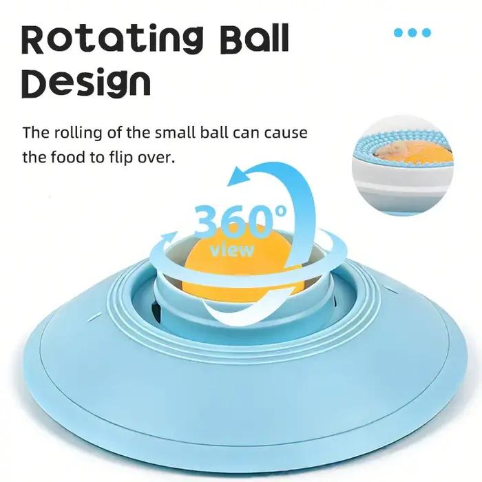 Tapis de léchage pour chien avec boule rotative pour alimentation lente | Jouet pour chiot en forme de pot de yaourt à