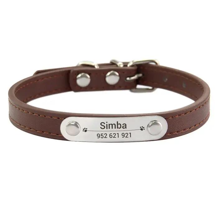 Collier de chien personnalisé avec nom sculpté