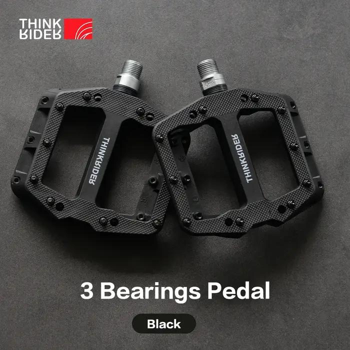 Pédales de vélo plates vtt route 3 roulements scellés