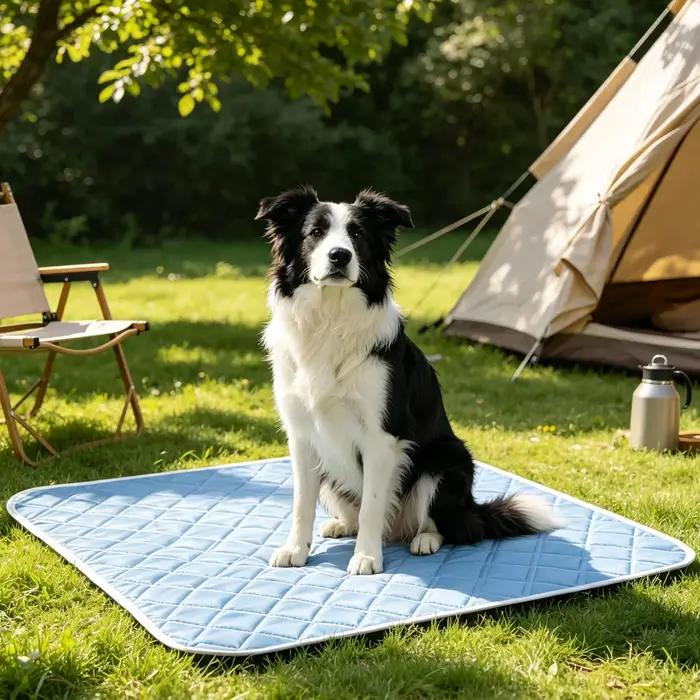 Tapis rafraîchissant pour chien, grand format, lavable, antidérapant, pour l'été, accessoires pour animaux de compagnie