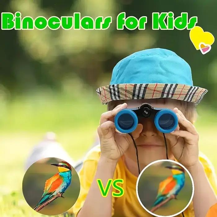 Jumelles enfants 4x30 haute luminosité portable - Cadeau éducatif observation oiseaux initiation chasse
