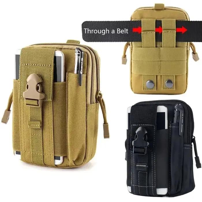 Pochette Molle Multifonctionnelle en Nylon 600D pour Chasseurs Occasions Spéciales Sac Banane Tactique