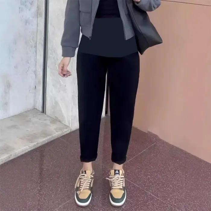 Vêtements de maternité automne et hiver femmes enceintes soutien du ventre pantalon taille haute