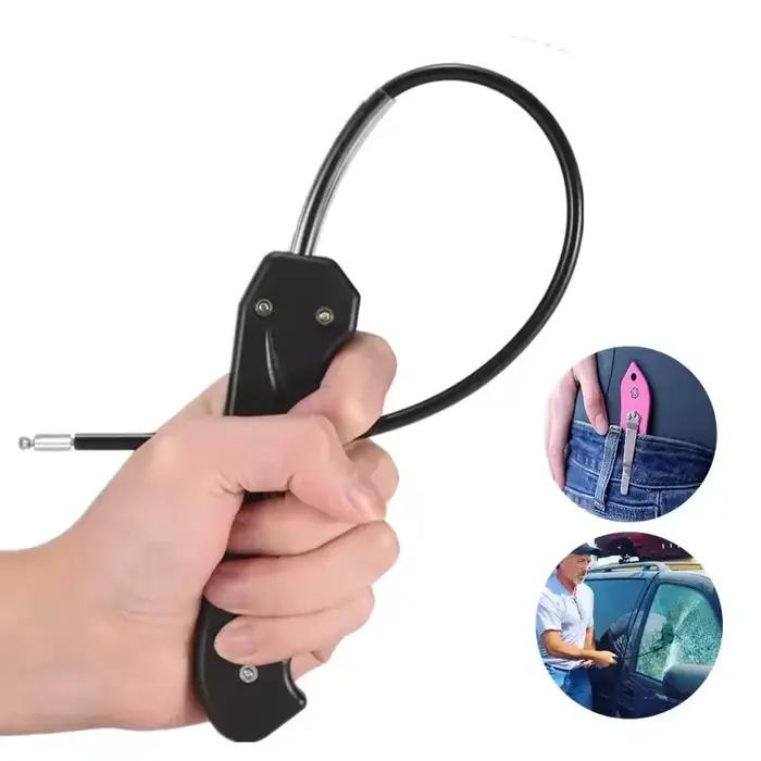 Fouet de défense portable multifonctionnel pour adultes, outil de sécurité, fouet de vélo et batte de défense