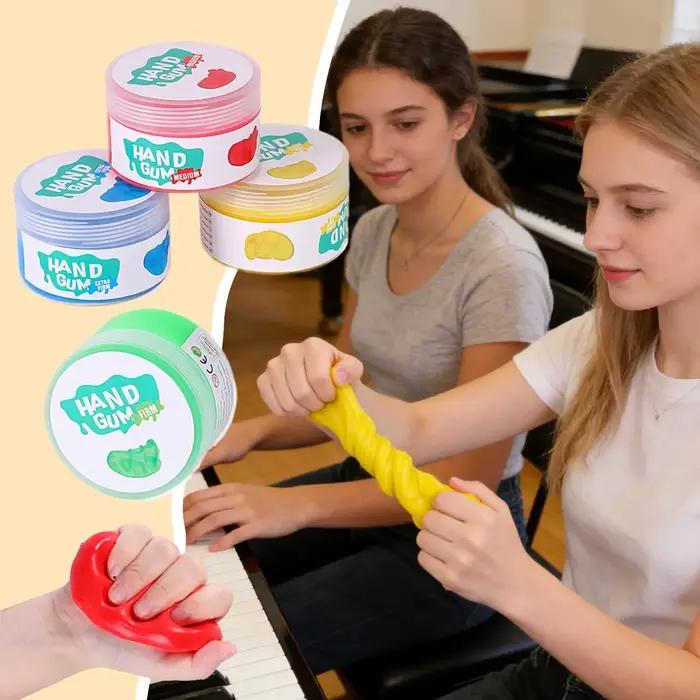 Pâtes d'entraînement pour les mains liilaimic, 4 morceaux, entraînement en force pour bras, adaptable pour femmes, hommes, athlètes, musiciens, joueurs, artistes, programmeurs, usage à domicile, voyage, studio, gym
