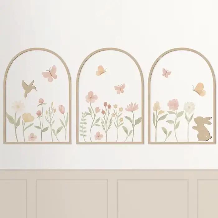 1 cadre en bois en forme d'arche 59x85cm, petite arche en bois, moulure murale en bois, moulure murale en bois en forme d'arche