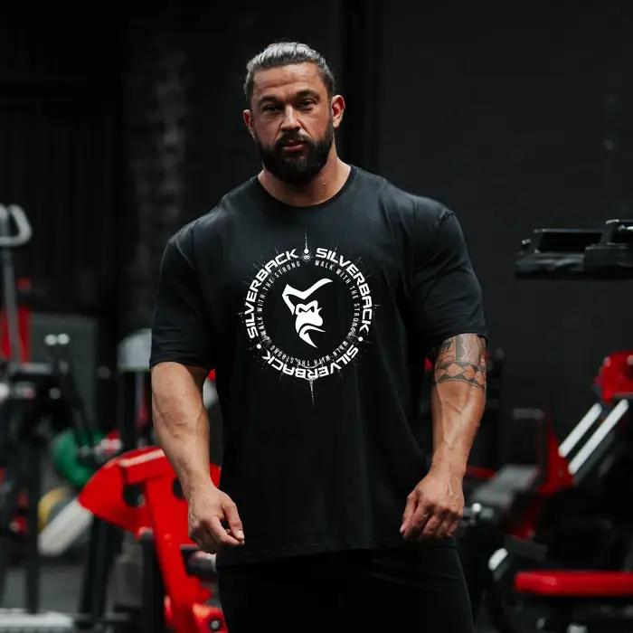 SILVERBACK 2025 T-shirts fitness à manches courtes pour hommes et femmes, T-shirts amples à col rond