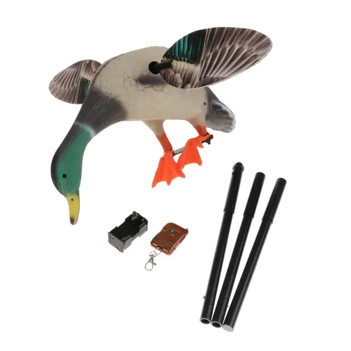 Leurre canard colvert électrique télécommandé - Appât 3D réaliste volant - Chasse au gibier d'eau