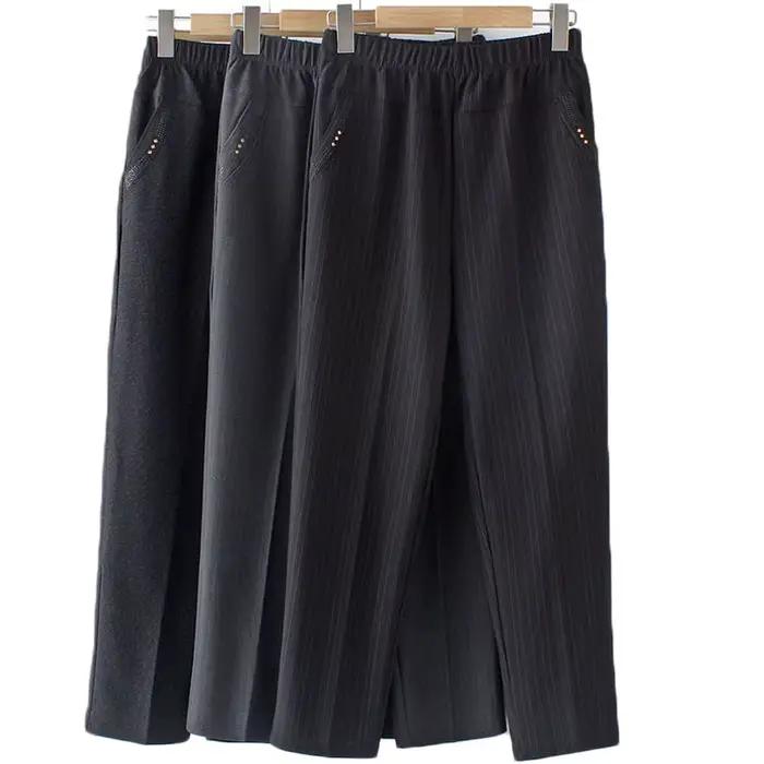 Pantalon femme printemps automne taille élastique pantalons décontractés velours chaud hiver pantalo