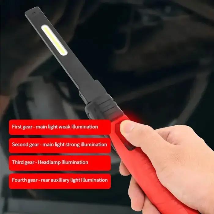 Lampe de travail COB haute luminosité, lampe de réparation de voiture multi-surface pliante, camping