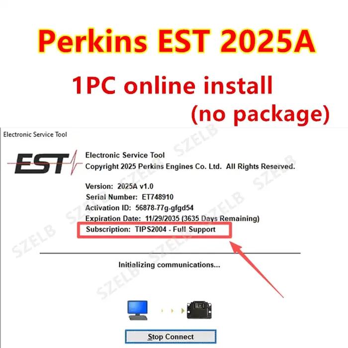 Outil de service de diagnostic électronique Perkins EST 2025A V1.0