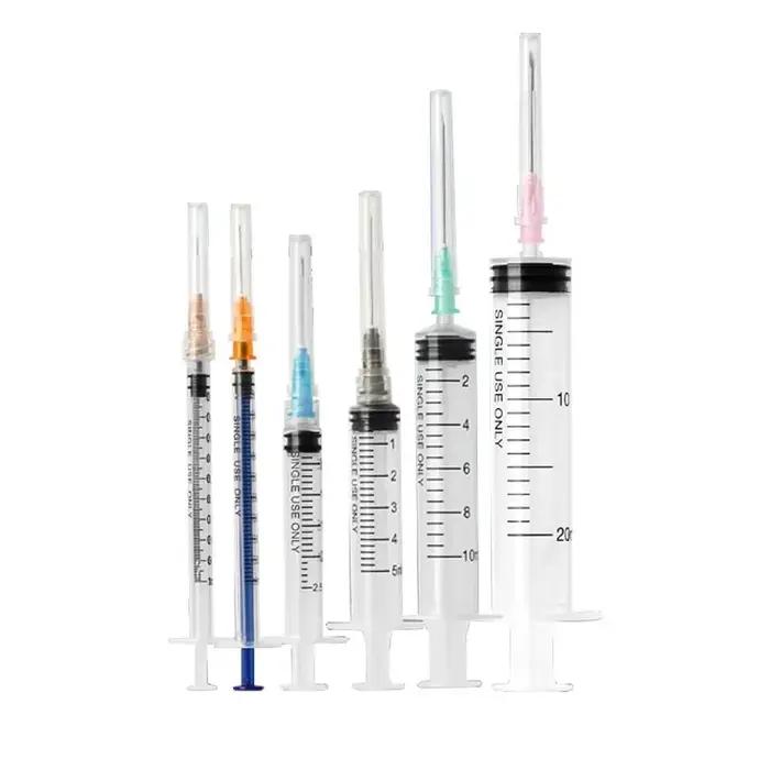 Seringues stériles jetables en plastique de 1 ml/3 ml/5 ml/10 ml, pour laboratoires scientifiques, a