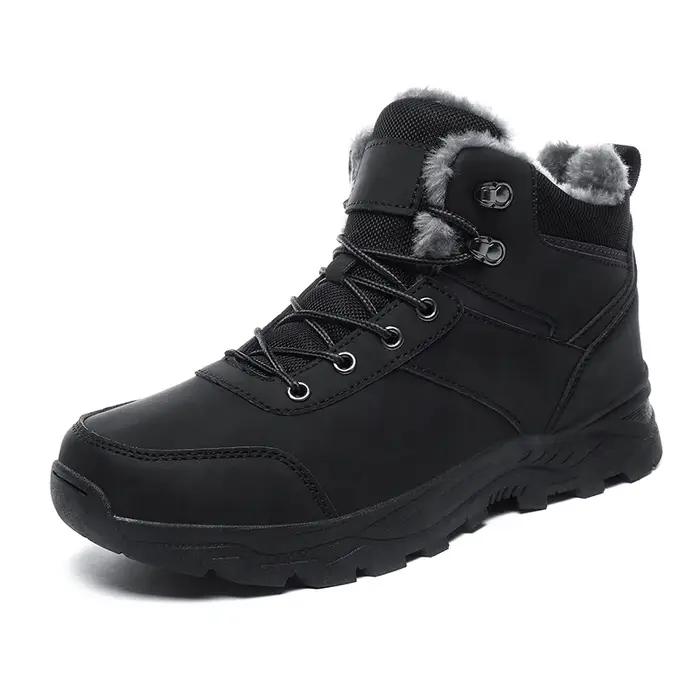Bottes de neige hommes bottes d'hiver garder au chaud bottes en peluche bottes de randonnée hommes c