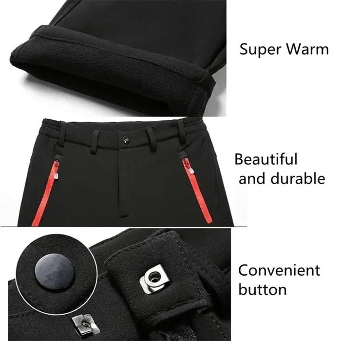 Pantalon homme imperméable randonnée pêche 2 styles fin/épais softshell polaire cargo outdoor