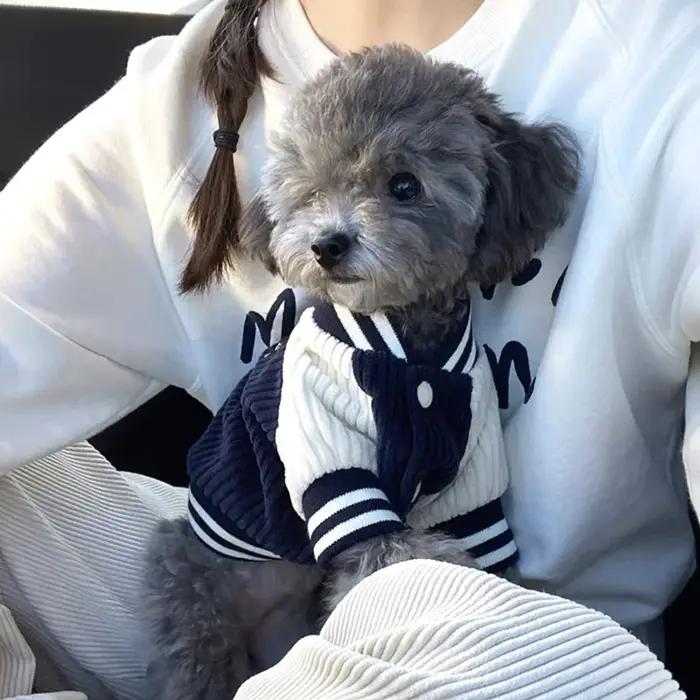 Vestes de Baseball brodées pour animaux de compagnie