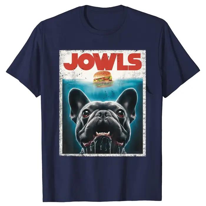 T-shirt homme et femme, 100% coton, décontracté et humoristique, à la mode, avec bouledogue français