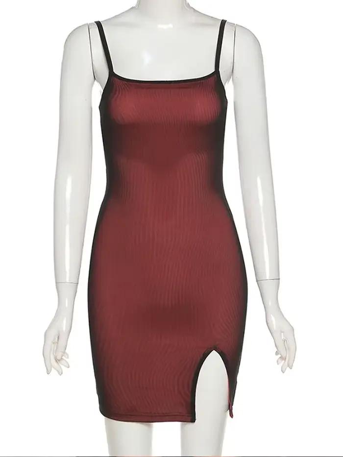 Robe moulante en maille Double couche pour femmes, Sexy, sans manches, moulante, Bandage élastique,
