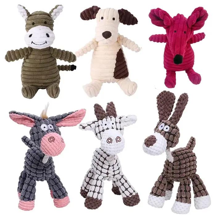Jouet en peluche pour chien en forme d'animaux