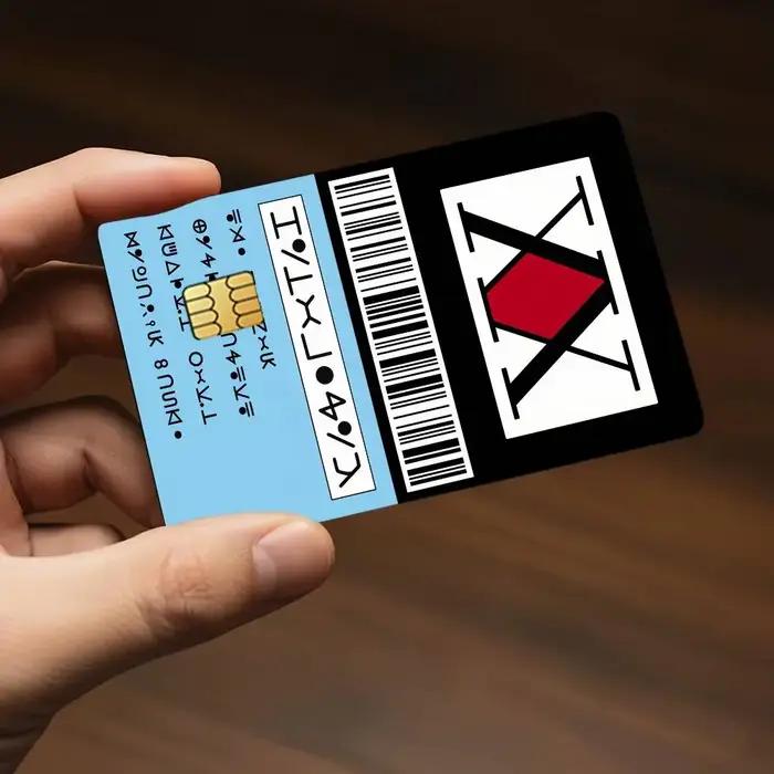 Autocollants décoratifs pour cartes de crédit H-Hunter License Killua, adaptés aux cartes bancaires,