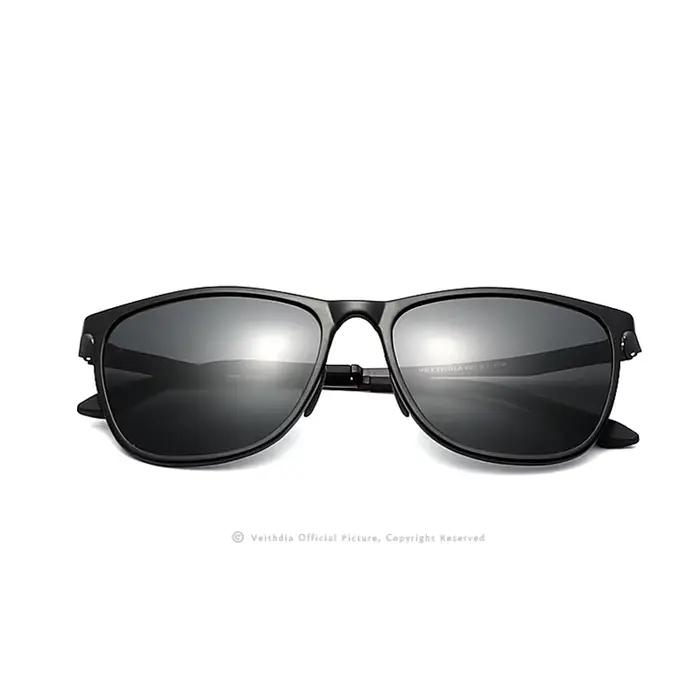 VEITHDIA mode Vintage hommes lunettes de soleil polarisées UV400 lentille lunettes aluminium magnési