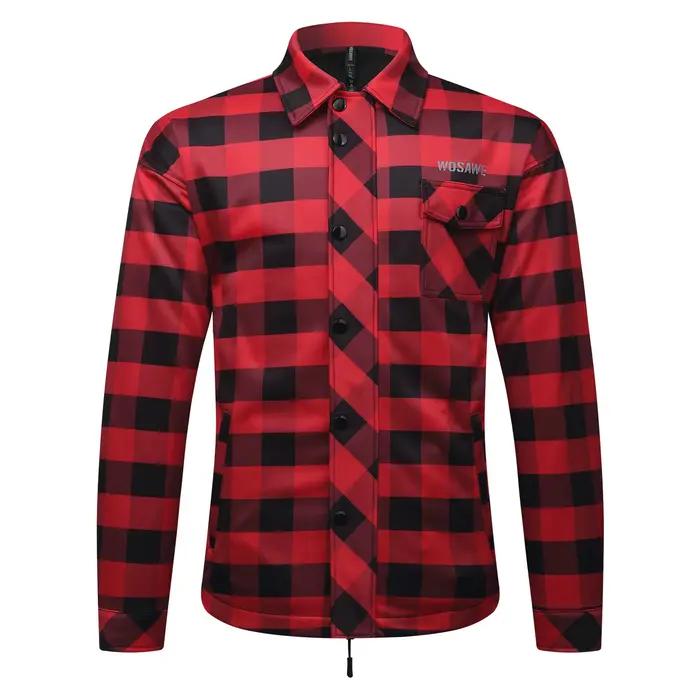 Veste à carreaux unisexe WOSAWE pour motocross, moto, vêtements de sport d'hiver pour hommes