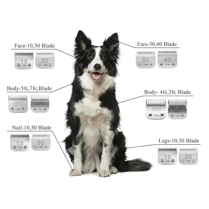 Lame de tondeuse professionnelle SHINON pour animaux de compagnie compatibles avec Andis, Oster A5 et Wahl KM pour toilettage efficace et sans effort