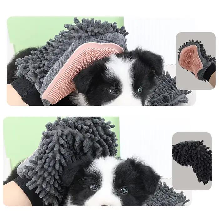 1PC Gants de toilettage pour animaux de compagnie