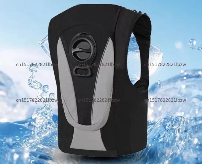 Gilet de refroidissement à circulation d'eau métal couleur café pour hommes et femmes occasions estivales journée plage jardin camping