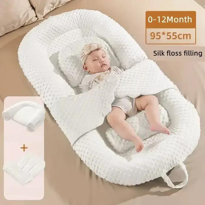 Oreiller de Couchage en Forme de U pour Bébés 0-12 Mois Berceau Portable Oreiller Anti-Rachat Anti-Surprise Confort Sommeil Sécurité Colonne Vertébrale