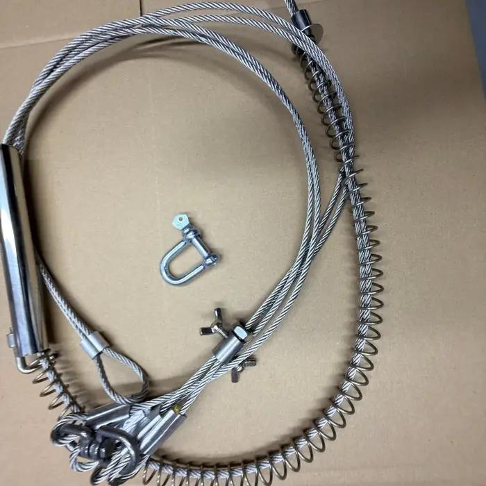 Ressort de rechange renforcé pour piège à sanglier avec écrous et câble métallique de diamètre