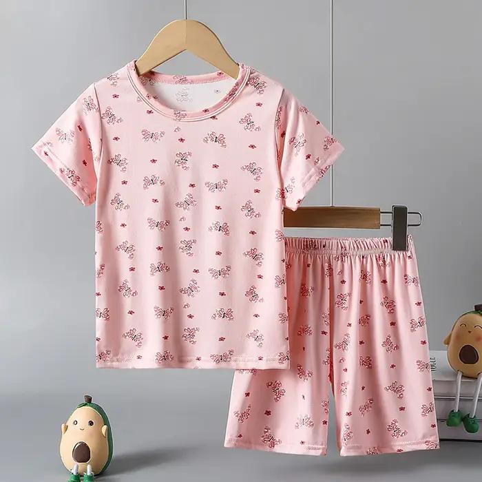 Ensemble 2 pièces pour enfants, short à manches courtes imprimé de dessins animés mignons, pour garç